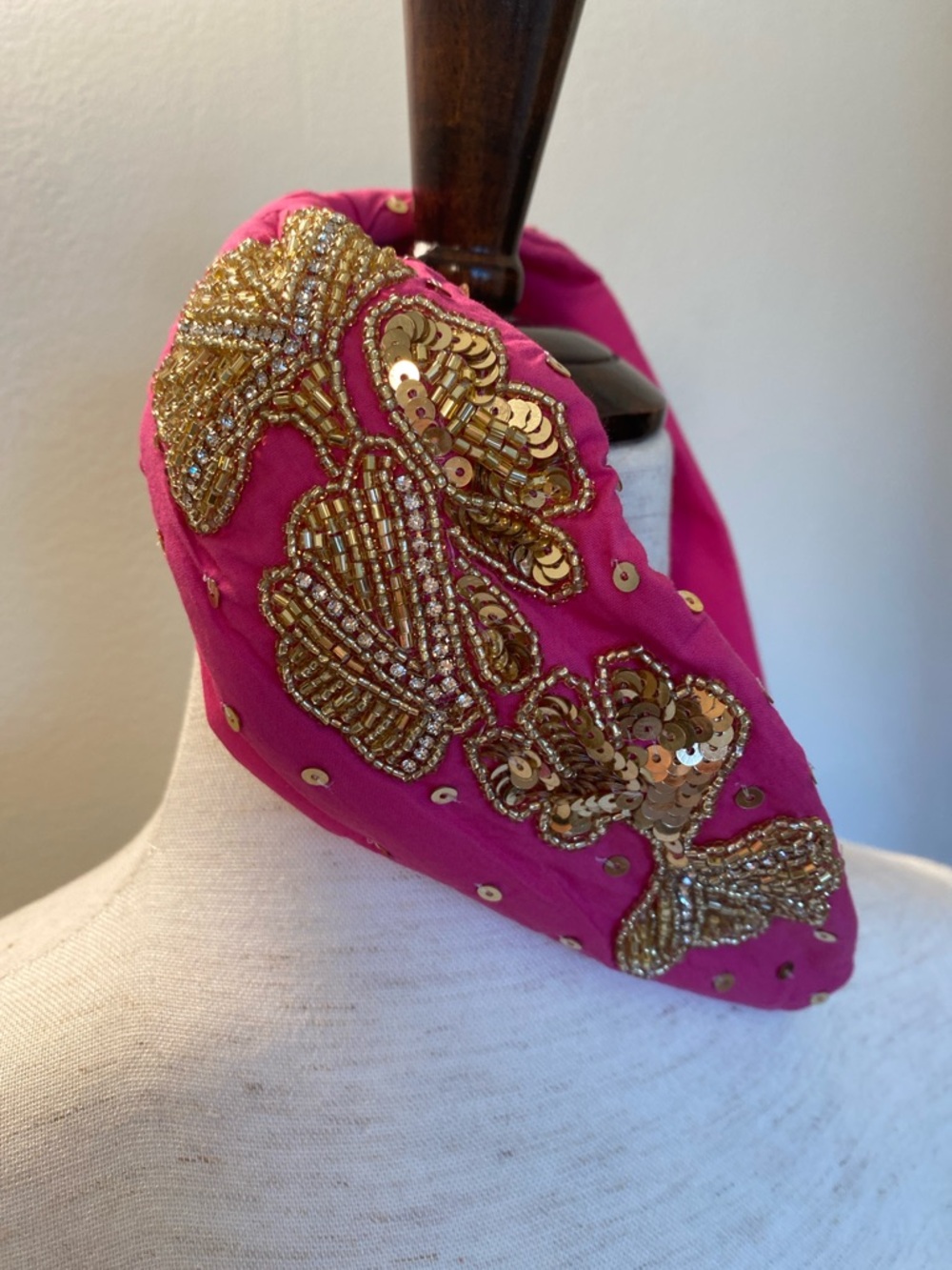 Kay Lee Pink Beaded Headband